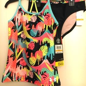 NWT GIRL UNDER ARMOUR TANKINI - SIZE 6X